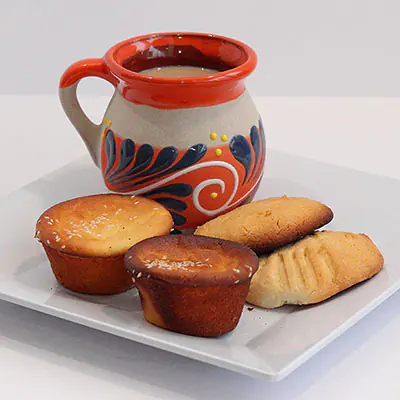 Coffee and pan dulce at Los Pinos Chelsea MA