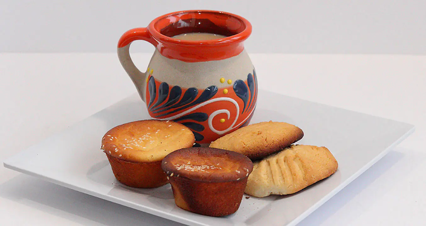 Coffee and pan dulce at Los Pinos Chelsea MA