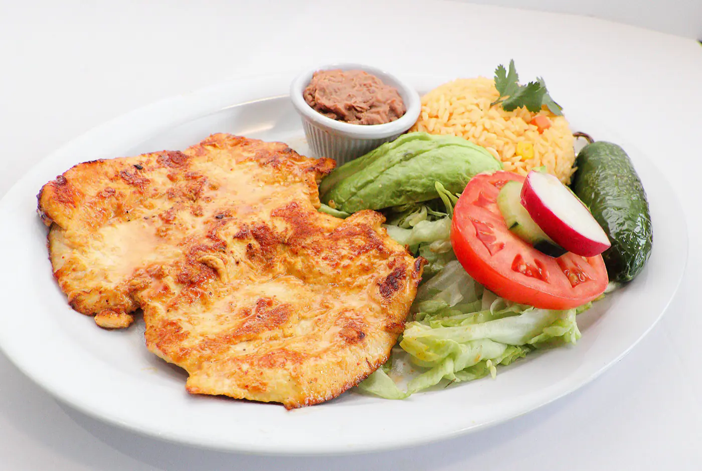 Grilled chicken at Los Pinos Chelsea MA
