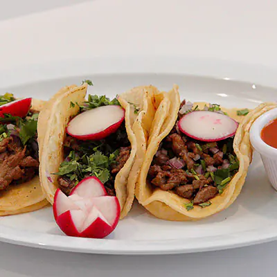 Mexican food plate at Los Pinos Chelsea MA