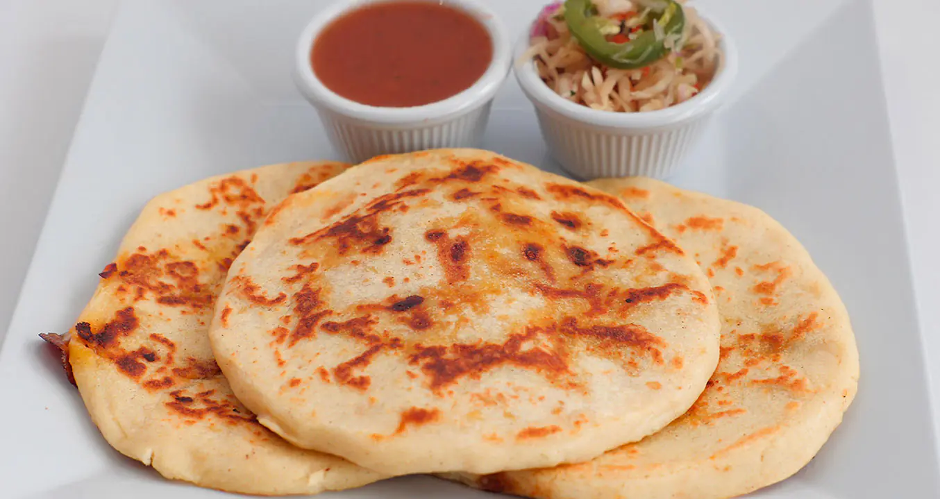 Salvadoran pupusas at Los Pinos Chelsea MA